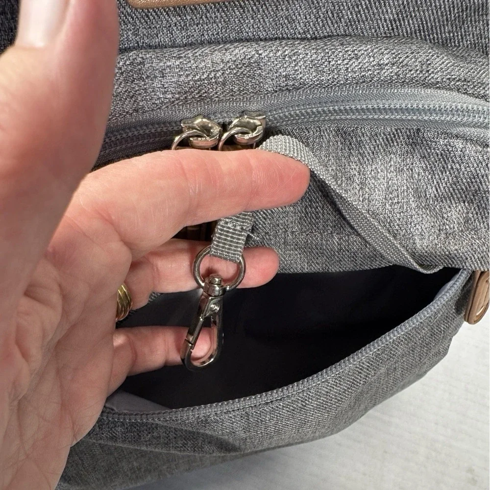 Ruvalino YW168 Diaper Bag Backpack Grey Heather Travel Multi-Pocket‎ Unisex